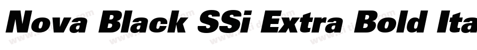 Nova Black SSi Extra Bold Italic字体转换